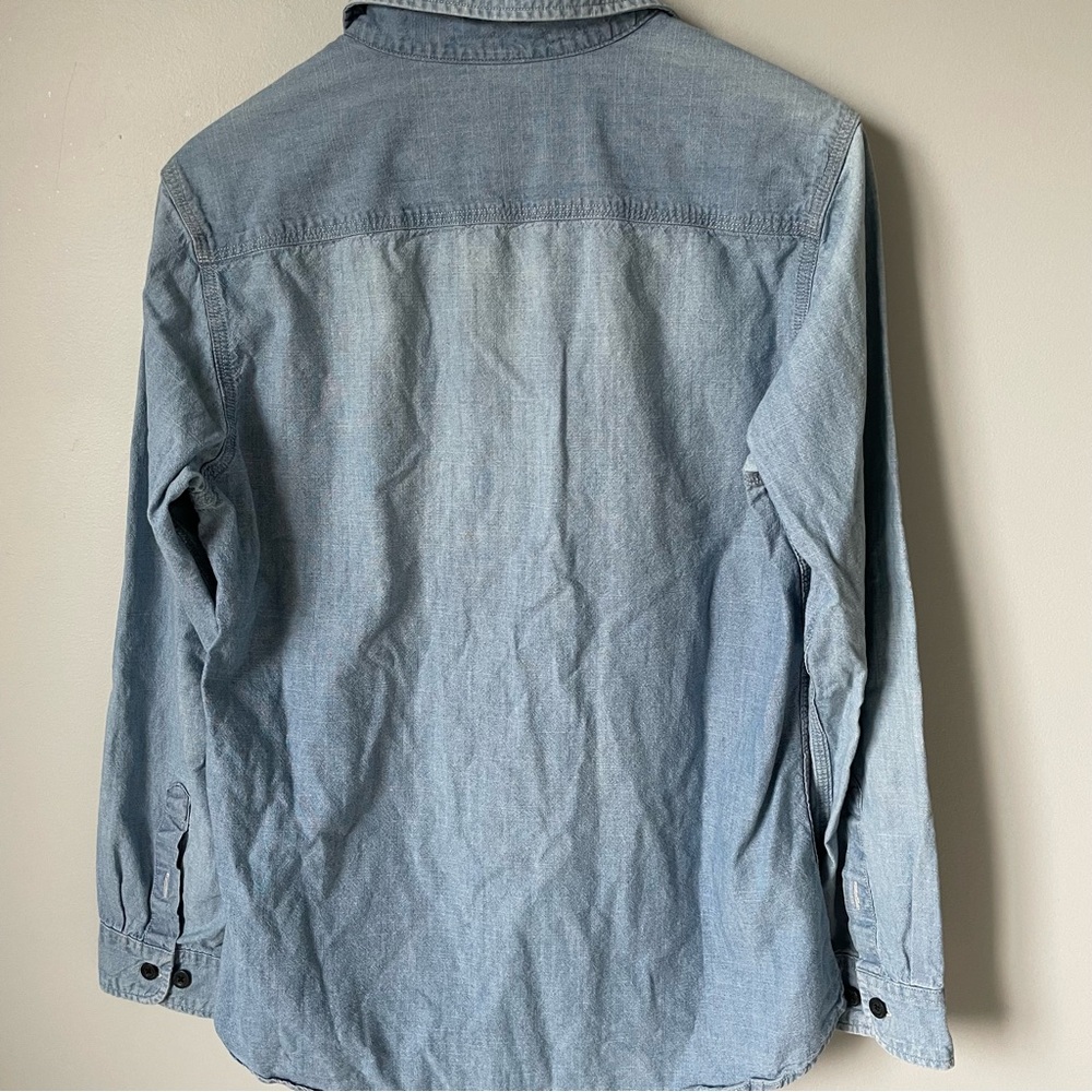 Carhartt Men's Light Blue Denim Button-Up Shirt Size Medium - Picture 6 of 11